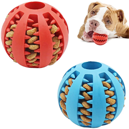 Bounce & Chew: Interactive Rubber Ball for Small Dogs